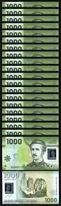 LOTTO 20 PZ CILENO 1000 PESOS 2020, UNC, POLIMERO, P-161j - Foto 1 di 5