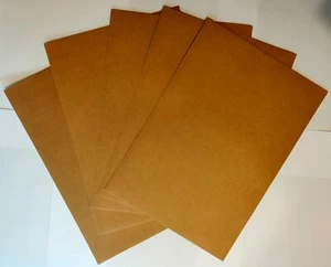 Brown Craft Paper Sticker Adhesive Label Sheets A4 50 sheets inkjet Laser - Picture 1 of 1