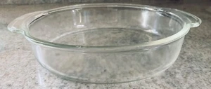 Vintage Fire-King #450 Clear Glass 8" Cake Pie Casserole Baking Dish - Picture 1 of 7