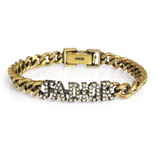 Bracciale Christian Dior J'Adior J ADIOR cristallo e metallo oro antico