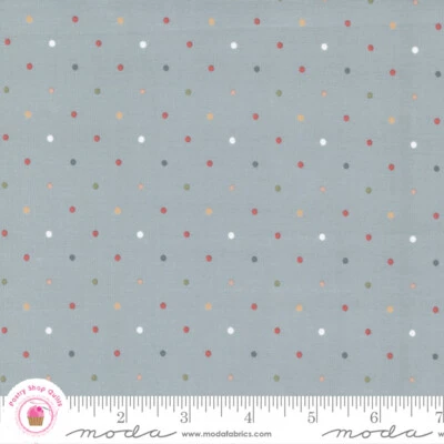 Moda COUNTRY ROSE 5175 15 Blue Polka Dots LELLA BOUTIQUE Quilt Fabric - Image 1 of 4