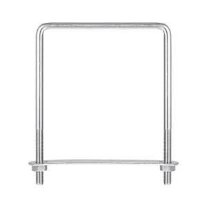 2pack Square U-Bolts 112mm Inner Width 150mm Long M8 with Nuts and Plates - Picture 1 of 5