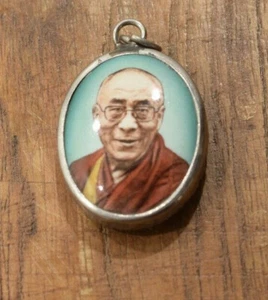 Pendant Spiritual Framed Picture Dalia Lama Charm Pendant - Picture 1 of 2