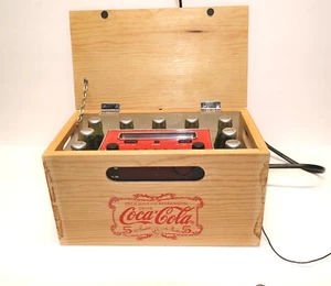 Coca Cola Coke Crate Style Radio Alarm Clock  *TESTED* - Picture 1 of 9