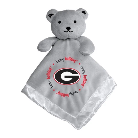 Georgia Bulldogs Gray Security Bear Baby Blanket [NEW] NCAA Plush Teddy Stuffed Cover