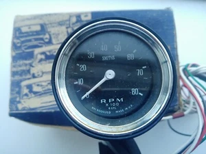 Nuevo de Lote Antiguo - Contador de Revoluciones Smiths Slimline Pod / Tacómetro Años 60 / 70 - Imagen 1 de 5