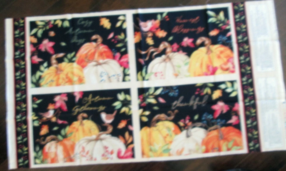 1 Hermoso Panel de Tela para Colocaciones de Acolchado de Algodón "Día de Otoño" Foto 1 de 1