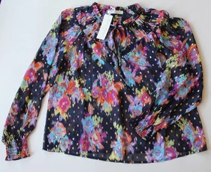 Blusa multicolore Dannii Minogue stampata in foil - taglia 8 Petite - nuova - Foto 1 di 9