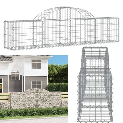 Gabionen mit Hochbogen Steingabione Steinkorb Verzinkt Wand Drahtkorb Metallkorb - Bild 1 von 4