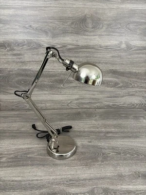 Lámpara de trabajo de escritorio de arquitecto cromada vintage Ikea Forsa Foto 1 de 4
