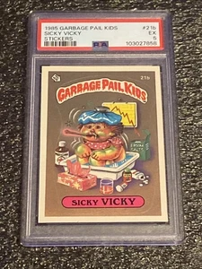 Sicky Vicky #21b 1985 Topps Garbage Pail Kids Series 1 PSA Graded 5 EX - Bild 1 von 3
