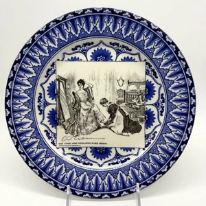 1900 Royal Doulton Gibson Girl Widow 10.5" Dinner Plate Consolation Her Mirror - Picture 1 of 6