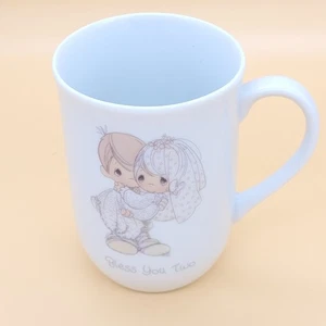 Precious Moments "Bless You Two" Bride Groom Wedding Mug 1986 Enesco - Picture 1 of 7