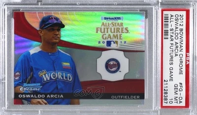 Juego Bowman Chrome All-Star Futures 2012 Oswaldo Arcia #FG-OA PSA 10 GEM MT Foto 1 de 2