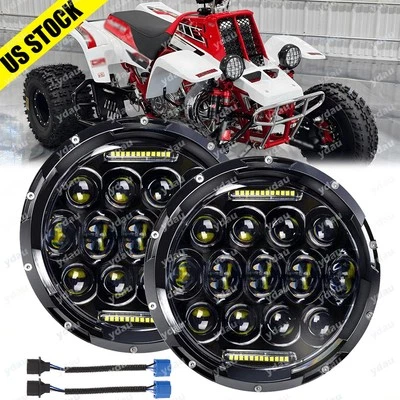 Vainas de luz de trabajo LED de punto de parachoques delantero redondo de 7 pulgadas para faros Yamaha Banshee Foto 1 de 4