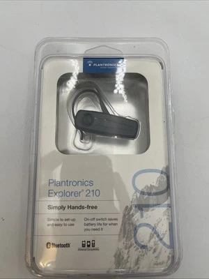 Plantronics Explorer 210 Bluetooth In Ear Headset Black Light Comfortable Sealed - Image 1 of 4