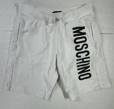 Pantalones Cortos Moschino Niño Blanco Logo Talla 4Y Hecho en Italia Algodón Cordón Foto 1 de 3