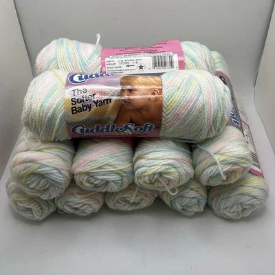 CARON CUDDLE SOFT Lot Of 11 Rainbow Print #2730 Yarn  Skeins 2oz 525304 410 - Image 1 of 3