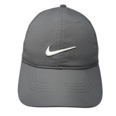 Gorra de béisbol Nike Dri-Fit con tirantes gris talla única ajustable bordado Swoosh Foto 1 de 4