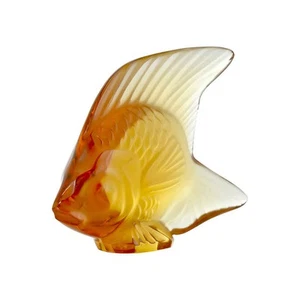 Pesce cristallo ambrato Lalique n. 7 - 3000700 - Foto 1 di 4