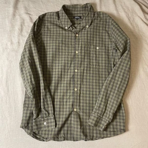 Vintage APC Buttok Down Shirt Peter Pan Collar Men’s L / XL - Picture 1 of 6