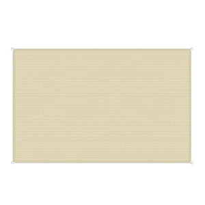 Sun Shade Sail Beige Hemmed Fabric Cloth Canopy Awning Patio Outdoor UV 6-10' FT - Picture 1 of 8