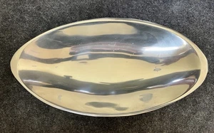Nambe #504 Vintage polierte Aluminiumlegierung ovale Schüssel 13” lox 63/4 x 2” - Bild 1 von 11