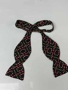 Men's Bow Tie by Carrot & Gibbs Adjustable Hand-Sewn USA 100% Silk - Picture 1 of 3