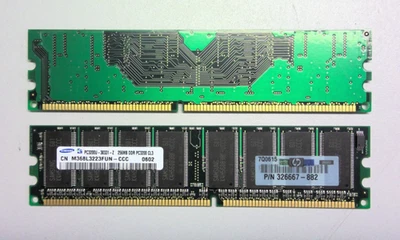 Samsung 256 MB DDR RAM - PC3200U-30331 - HP P/N 326667-882 - Memoria de escritorio Foto 1 de 2