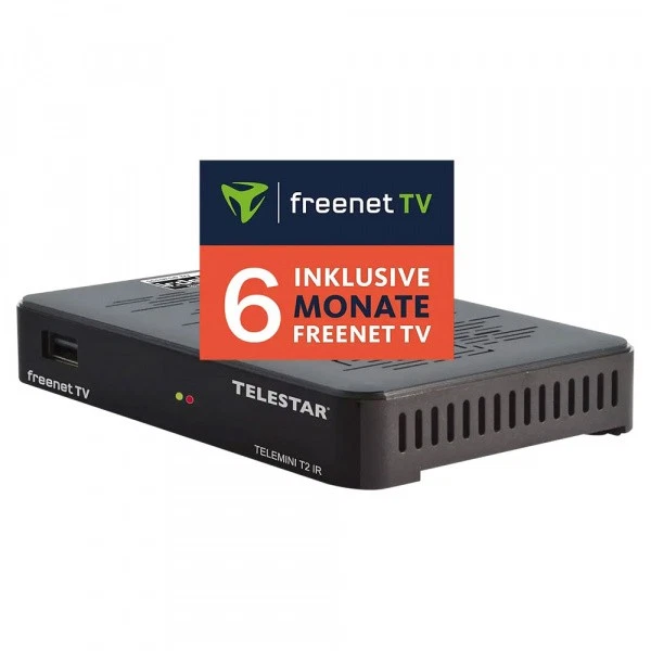 Telestar Telemini T2 IR DVB-T2 HD Receiver inkl. 6 Monate freenet TV DVB-C  - Bild 1 von 4