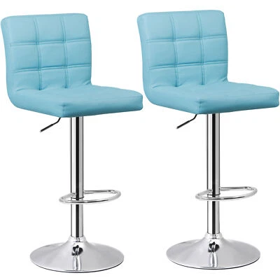 Set of 2 Bar Stools Adjustable Height Swivel Stools 330 Lbs Max Weight Capacity - Image 1 of 4