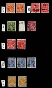 1931-36 KGV SM/CofA wmks, Collection of 13 CTO stamps from 1/2d to 4d, fine used - Picture 1 of 11