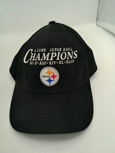Pittsburgh Steelers 6-fach Super Bowl Champions Mütze Einheitsgröße verstellbar schwarz - Bild 1 von 7