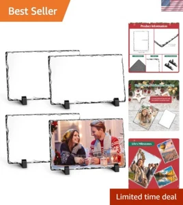 Versatile 4-Pack 6x8 Sublimation Slate Blanks with Easel Back for Photos - Picture 1 of 9