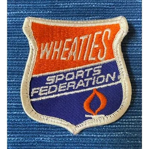 Wheaties Sports Federation Parche Bordado Hierro Fitness Físico Nuevo de Lote Antiguo Cereal - Imagen 1 de 1