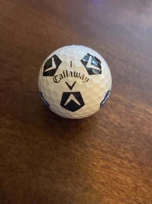 (1) LIMITED EDITION Callaway Chrome Soft TRUVIS Golf BALL - BLACK & BLUE Chevron - Image 1 of 2
