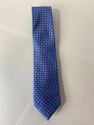 Corbata de cuello Hathaway azul Crosshatch para hombre 3,5" clásica de negocios Foto 1 de 3