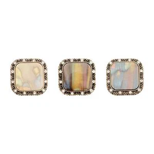 5pcs Vintage Rhinestones Iridescent Finish Metal Buttons 23mm for Sewing, Crafts - Picture 1 of 5