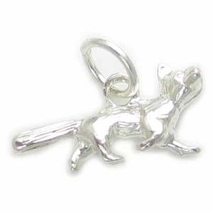 Charm Fox TINY en plata de primera ley .925 x 1 Charms Foxes Dog Vixen- - Imagen 1 de 5