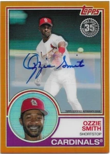 Topps Silver Pack 2018 Ozzie Smith automático refractor naranja/25 - Imagen 1 de 2