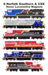 Norfolk Southern & CSX First Responders & Veterans 6 magnets Andy Fletcher - Picture 1 of 1
