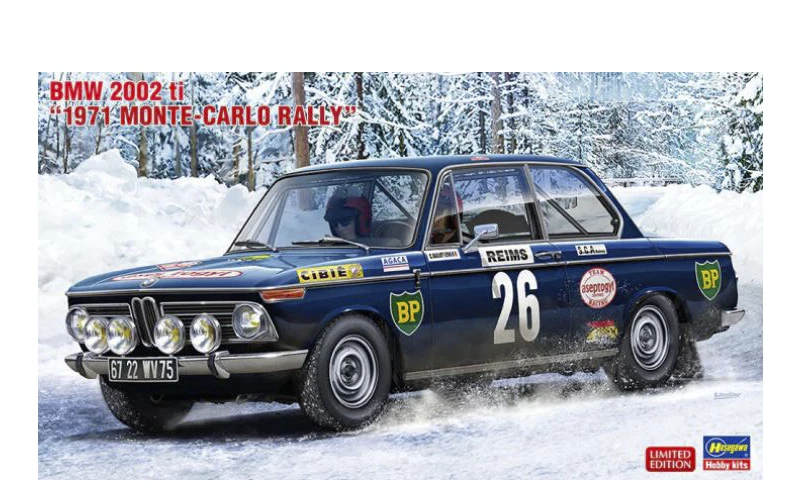 HASEGAWA CAR 20540 BMW 2002 ti 1971 MONTECARLO RALLY 1/24 SCALE KIT - Immagine 1 di 1