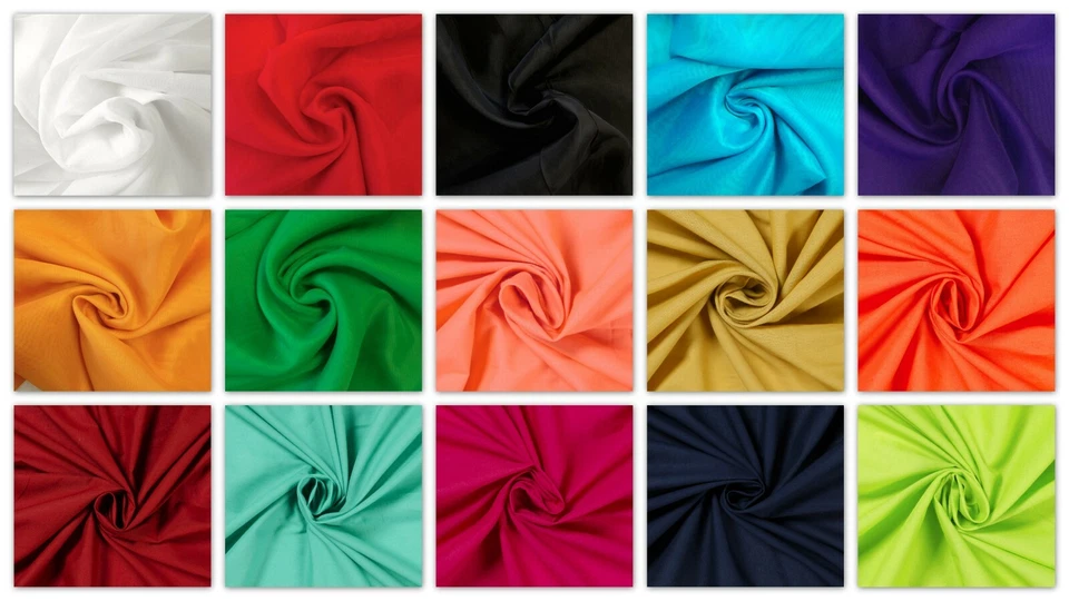 Plain Solid Rayon Soft Fabric Quilting Sewing Craft Patchwork Cloth BY The Yard - Image 1 of 1