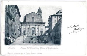 Ancona - Piazza del Plebiscito and Church of S. Domenico - 1901 - Picture 1 of 2
