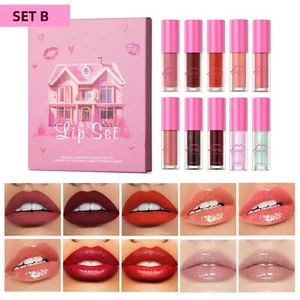10 Colors/Set Liquid Lipstick Matte Moisturizing Watery Lip Gloss Lip Colors - Picture 1 of 12