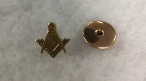14k Yellow Gold Small Freemason Masonic Emblem Pin - Picture 1 of 5