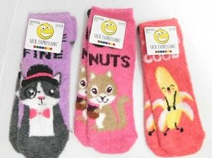 X3 Sock Expressions Women's Microvelour Low Cut Assorted Socks Size 4-10 Soft - Picture 1 of 7