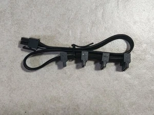 LIAN LI 5 PIN FEMALE PSU CABLE WITH 4 SATA POWER CONNECTORS NEW! - Picture 1 of 2