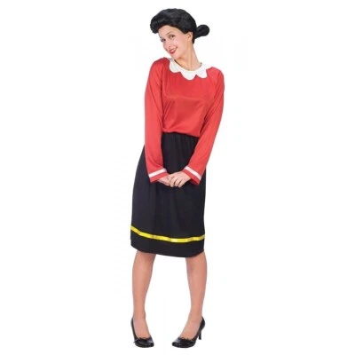 Olive Oyl Costume Adult Popeye the Sailor Halloween size med-Large - Image 1 of 4