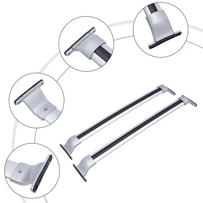 2x Silver Roof Racks Cross Bar For Buick Enclave 3.6L 2009-2016 Cargo Carrier - Image 1 of 4